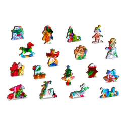 WOODEN CITY Dřevěné puzzle Vánoční sněžítka 2v1, 505 dílků EKO