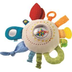 Haba Textilní chrastítko a motorická hračka pro nejmenší Duhový polštářek 2