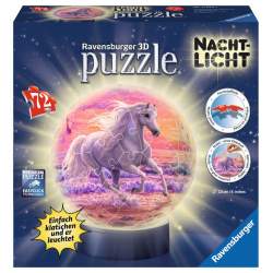 RAVENSBURGER Svítící puzzleball Kůň na pláži 72 dílků 2