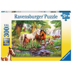 RAVENSBURGER Puzzle Koně u řeky XXL 300 dílků
