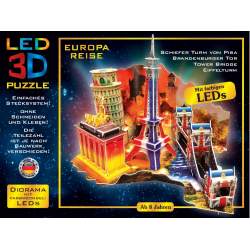M.I.C. Svítící 3D puzzle Diorama Cesta po Evropě 50 dílků