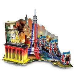 M.I.C. Svítící 3D puzzle Diorama Cesta po Evropě 50 dílků 2