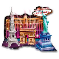M.I.C. Svítící 3D puzzle Diorama Vítejte v Las Vegas 38 dílků 2