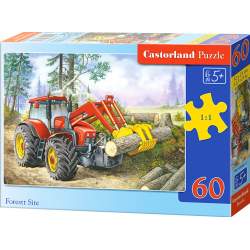 Puzzle Castorland 60 dílků - Traktor nakladač