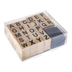 Dřevěná razítka abeceda