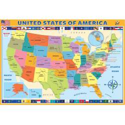 EUROGRAPHICS Puzzle Mapa Spojených států Amerických 200 dílků