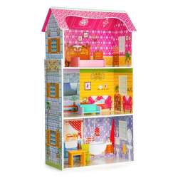 ECOTOYS Domeček pro panenky s nábytkem Sluneční rezidence 2