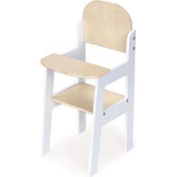 ECOTOYS Dětská židlička pro panenky bílá